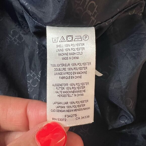 French Connection Navy Hooded Lightweight Water Resistant Fall Jacket Size XS - Picture 10 of 12